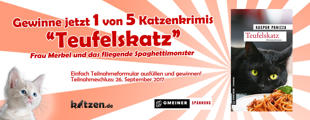 Gewinnspiel: Teufelskatz - Frau Merkel und das fliegende Spaghettimonster