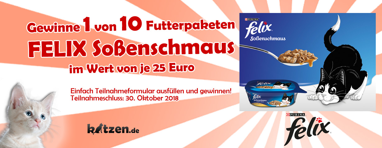 Gewinnspiel: 10 Futterpakete "FELIX Soßenschmaus"