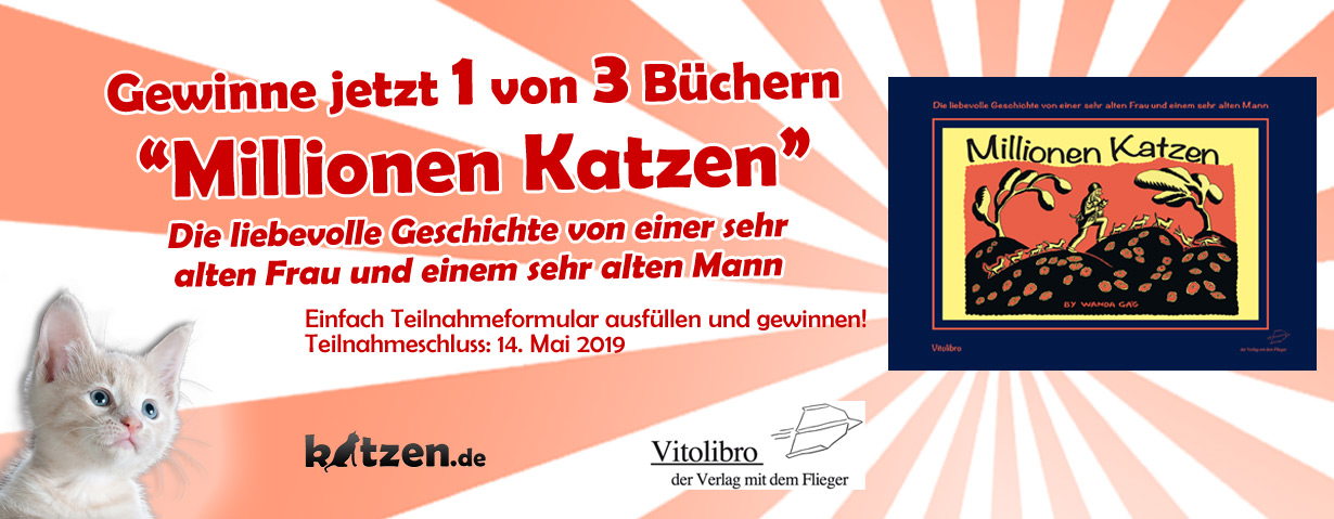 Gewinnspiel: Millionen Katzen - Die liebevolle Geschichte von einer sehr alten Frau und einem sehr alten Mann