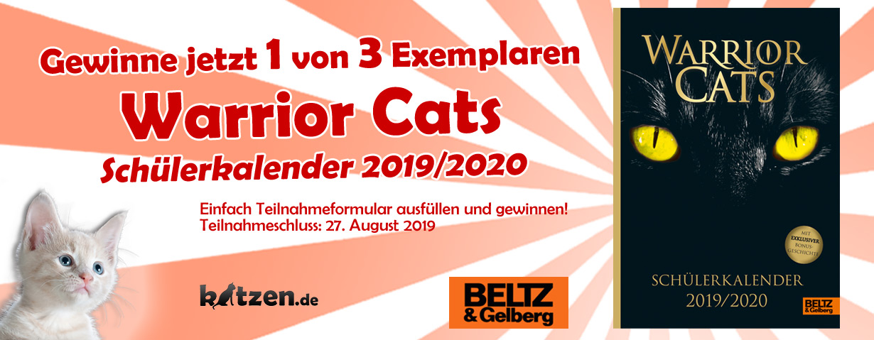 Gewinnspiel: Warrior Cats – Schülerkalender 2019/2020