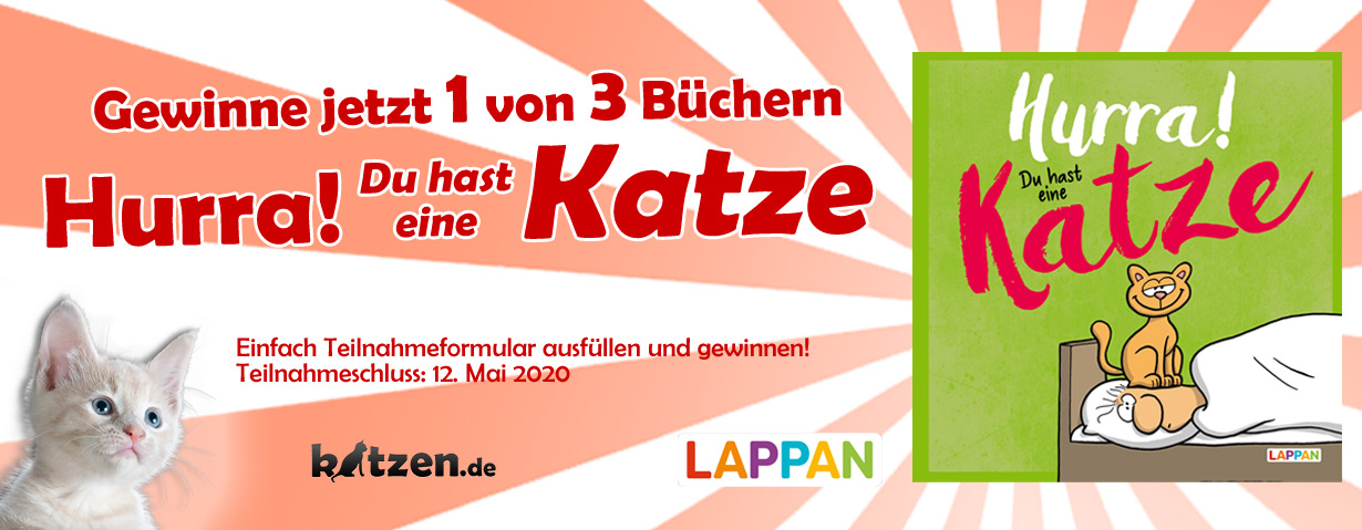 Gewinnspiel: Hurra! Du hast eine Katze - Cartoons und lustige Texte für Katzenfreunde