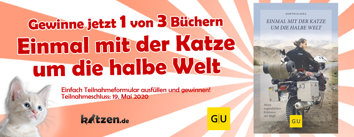 Gewinnspiel: Einmal mit der Katze um die halbe Welt - Meine unglaublichen Erlebnisse mit Mogli