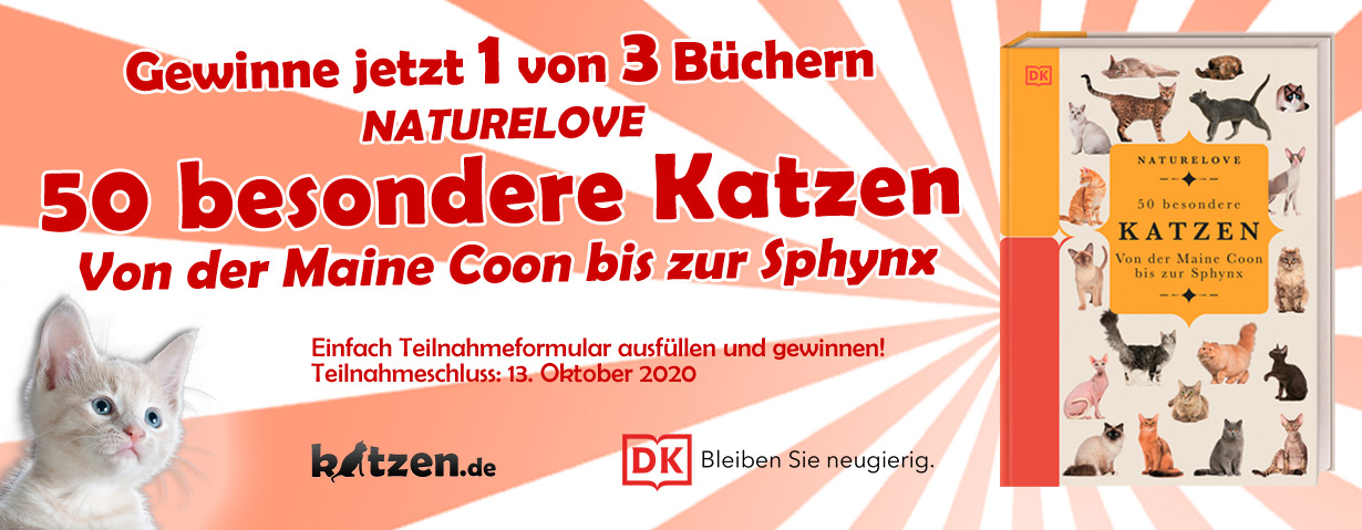 Gewinnspiel: Naturelove - 50 besondere Katzen: Von der Maine Coon bis zur Sphynx