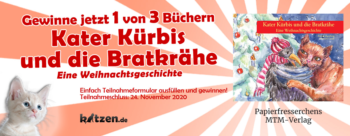 Gewinnspiel: Kater Kürbis und die Bratkrähe – Eine Weihnachtsgeschichte