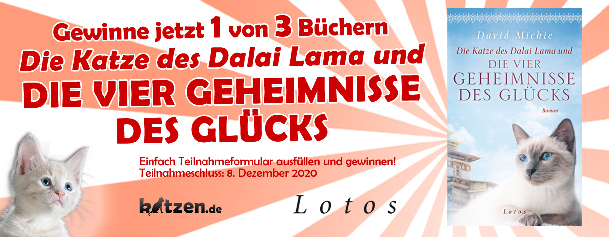 Gewinnspiel: Die Katze des Dalai Lama und die vier Geheimnisse des Glück