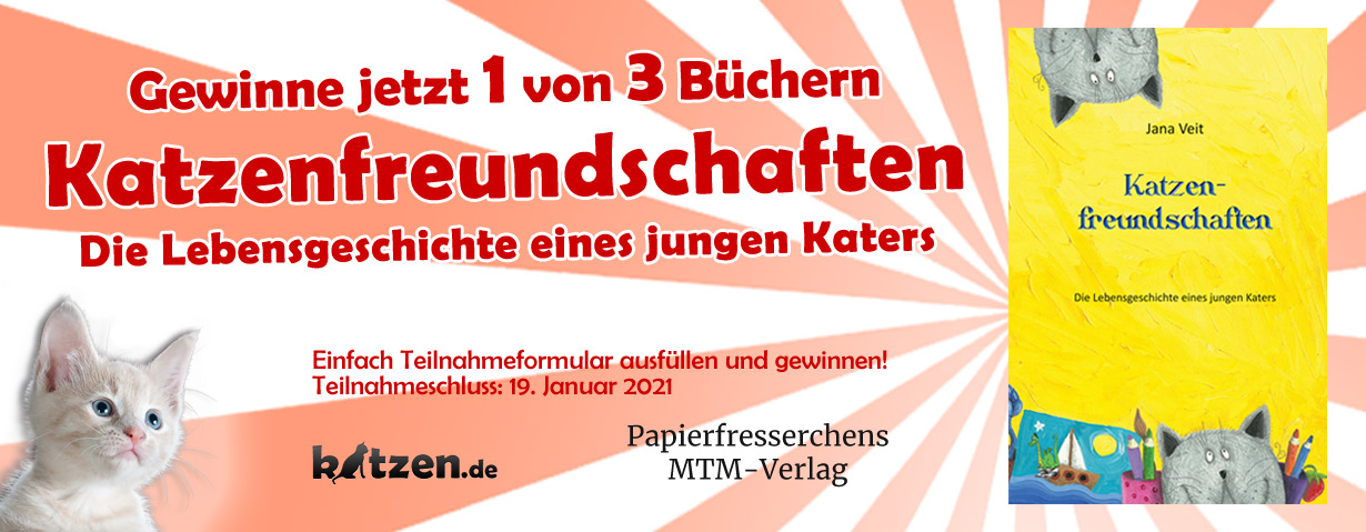 Gewinnspiel: Katzenfreundschaften - Die Lebensgeschichte eines jungen Katers