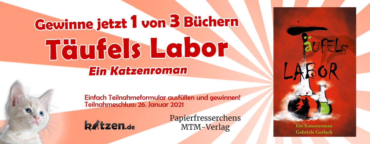 Gewinnspiel: Täufels Labor - Ein Katzenroman