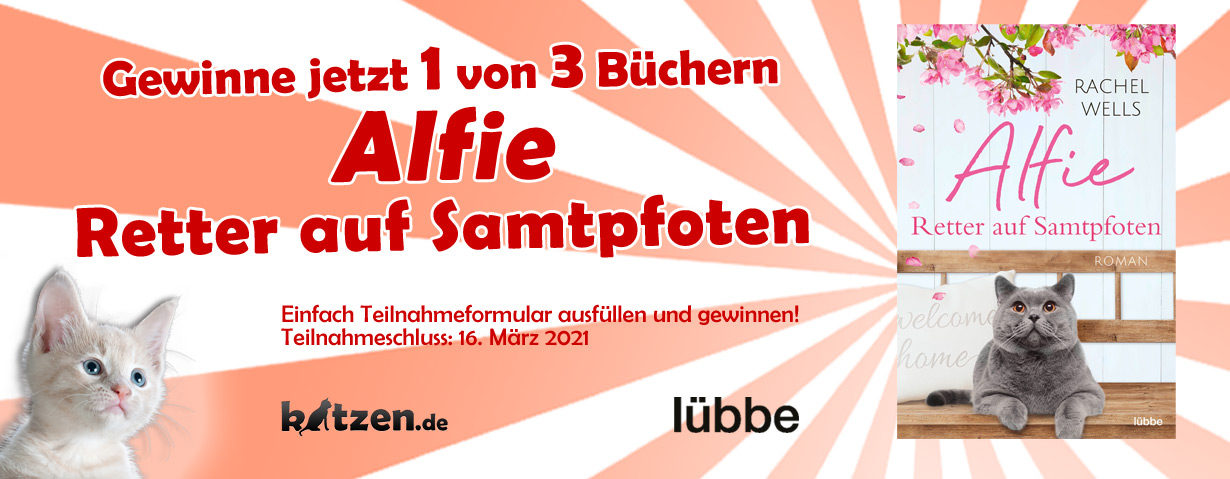 Gewinnspiel: „Alfie – Retter auf Samtpfoten“ von Rachel Wells