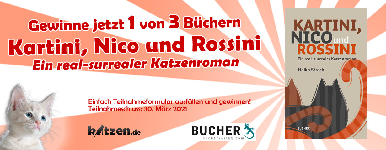 Gewinnspiel: Kartini, Nico und Rossini: Ein real-surrealer Katzenroman