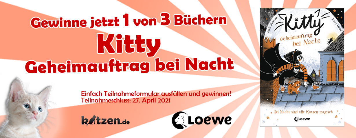 Gewinnspiel: Kitty - Geheimauftrag bei Nacht (+ Bastelbogen für eine Kitty-Maske)