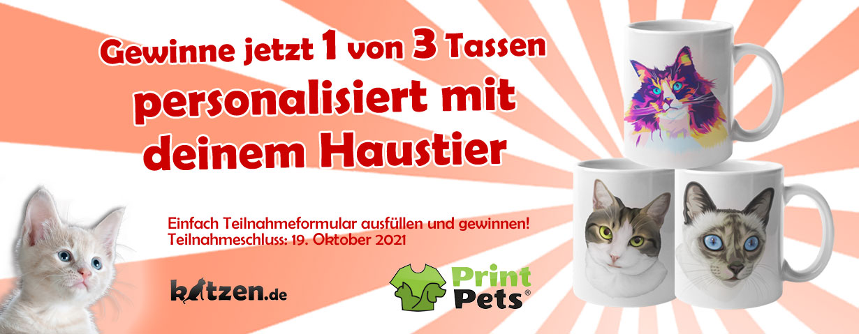 Gewinnspiel: Drei Tassen personalisiert mit deinem Haustier