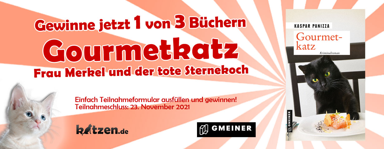 Gewinnspiel: Gourmetkatz - Frau Merkel und der tote Sternekoch